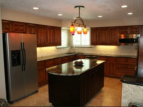 brown wooden kitchen