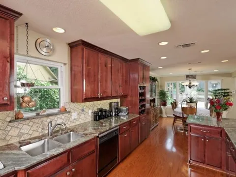 brown wooden kitchen