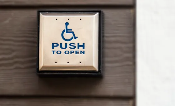 Close,Up,View,Of,Button,To,Open,Wheelchair,Accessible,Door