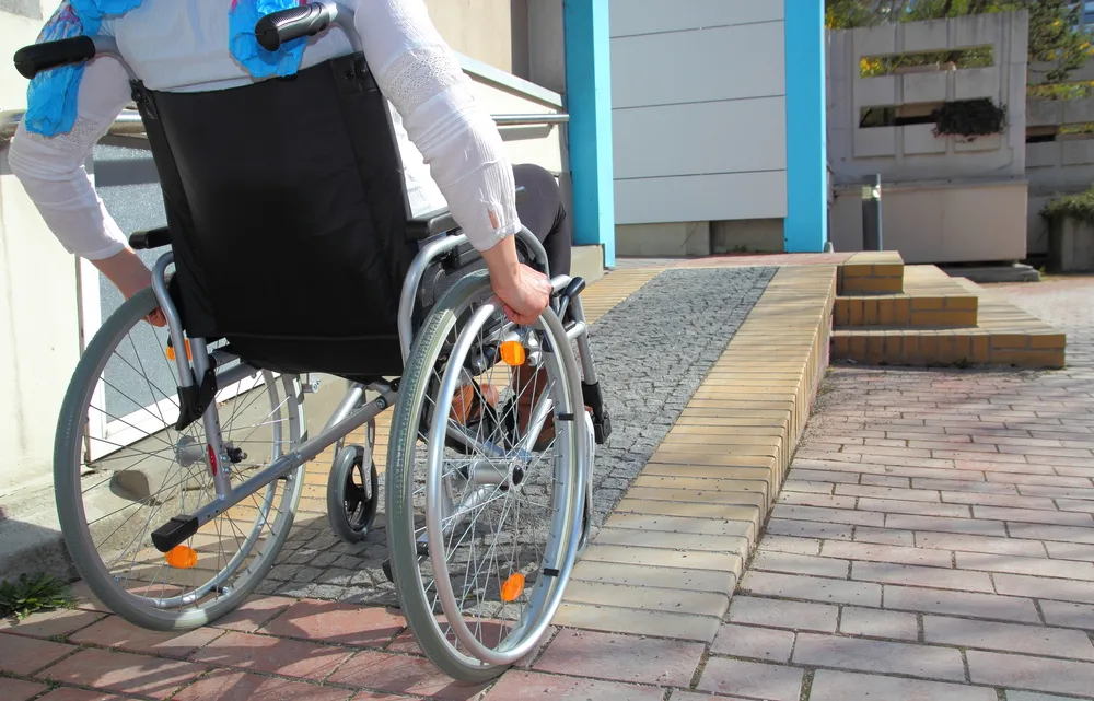 Woman,In,A,Wheelchair,Using,A,Ramp
