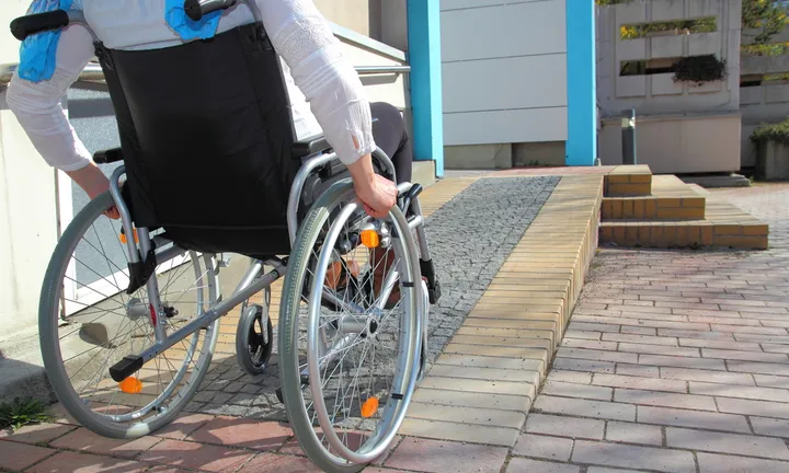 Woman,In,A,Wheelchair,Using,A,Ramp