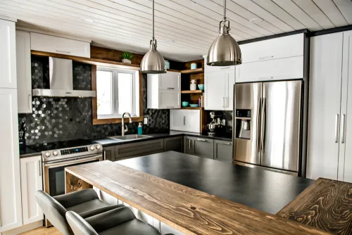 Modern,Gray,Kitchen,In,A,Beautiful,House